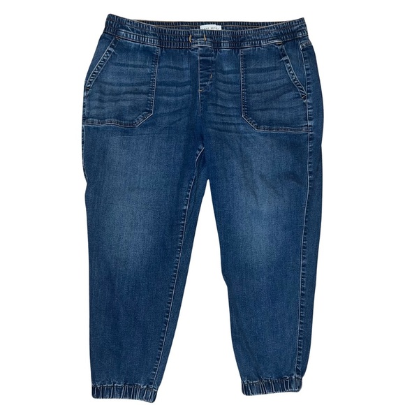 Lane Bryant Mid Rise Boyfriend Jogger Jeans Pull On Medium Wash Size 20 - Picture 1 of 13